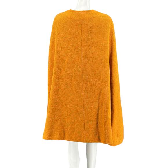 Vintage Handmade Walter Reddick Woven Orange‎ Cape Dress Small Elegant Regency - Picture 12 of 14